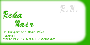 reka mair business card
